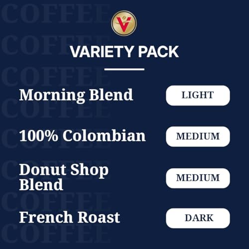 Coffee Variety Pack - 96 Single Serve Pods for K-Cup & Keurig 2.0 Brewers - Morning, Colombian, Donut Shop & French Roast - Variation of THIS listing