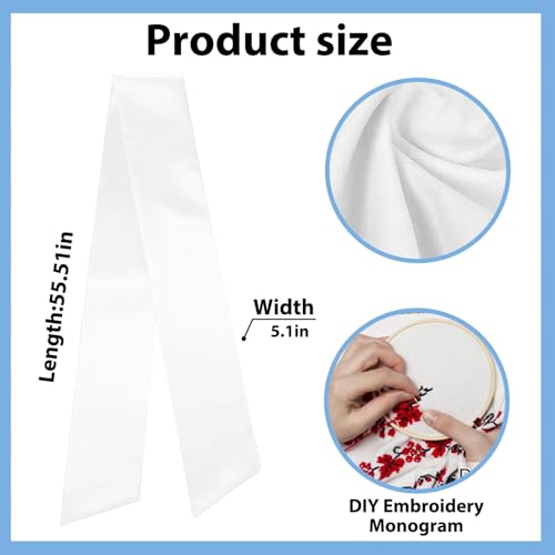 Christmas Wreath Sash for Front Door, White Burlap Sash Baby Shower Wreath Accessories for Home Birthday Thanksgiving Day Decorations