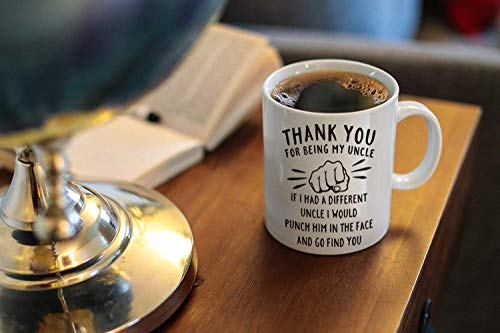 Uncle Gift Mug - DQG CVT Thank You For Being My Uncle 11oz White Coffee Cup (Uncle)