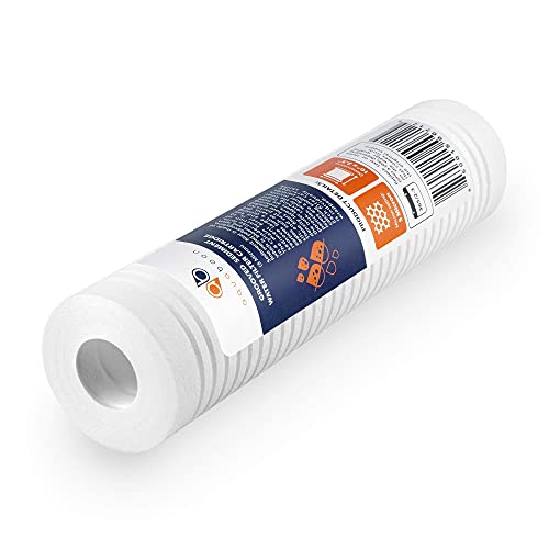Aquaboon 5 Micron 10x2.5 Grooved Sediment Water Filter Cartridge - Pack of 25