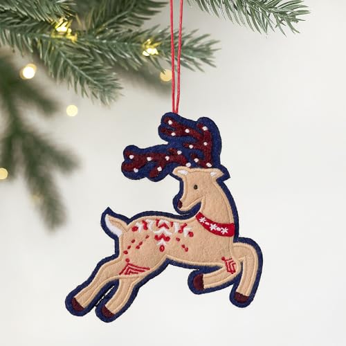 Lovepop Prancing Reindeer HeartFelt Charm Card with Envelope – 5x7 (Variation: Prancing Reindeer Heartfelt Charm Card)
