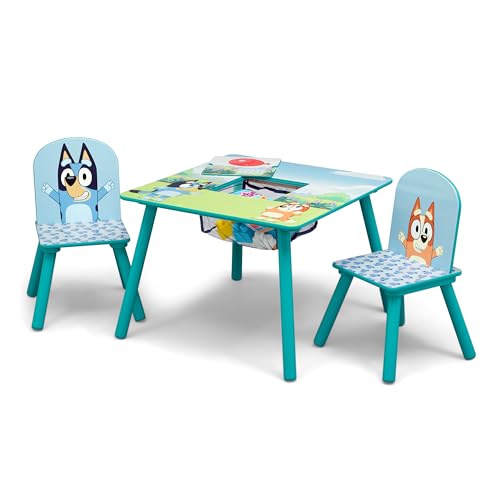 Bluey Kids Table and Chair Set with Storage - Delta Children, Toddler Friendly