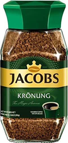 Jacobs Kronung Instant Coffee 200 Gram / 7.05 Ounce (Pack of 6)