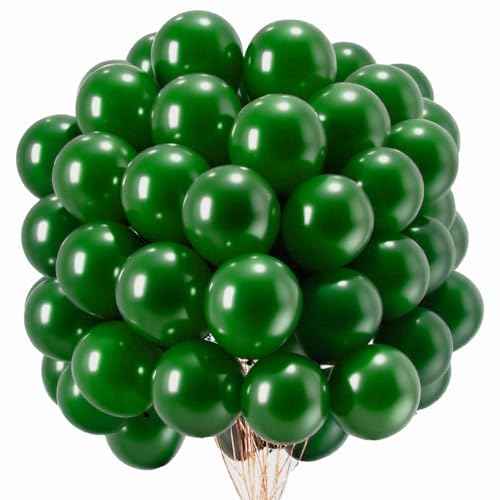Dark Green Balloons 70pcs 12 Inches Balloons - Elegant Birthday Party Decorations for Men, Boys, Graduation, Baby Shower, Wedding, Kids Party Latex Balloons