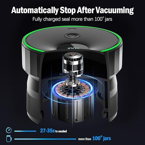Attikbiz Black 2026 Fully Automatic Mason Jar Vacuum Sealer Kit