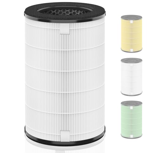 HSIAMEN AP-T45 Air Purifier Filter Replacement for HoMedics AP-T40 Series - 1-Pack, White