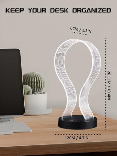Light Up Headphone Stand for Gamers - Black with LED Ambiance