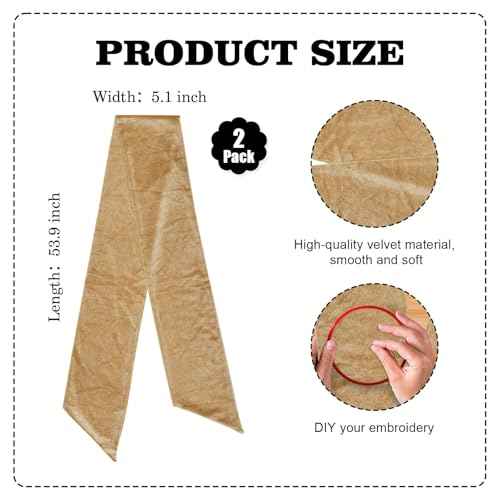 YKW Christmas Velvet Wreath Sash, 2 Pack Extra Wide 5.1" Premium Luxury Gold Bow Ribbon for Holiday Door Decoration, Wedding Event Mantle Elegant Decor