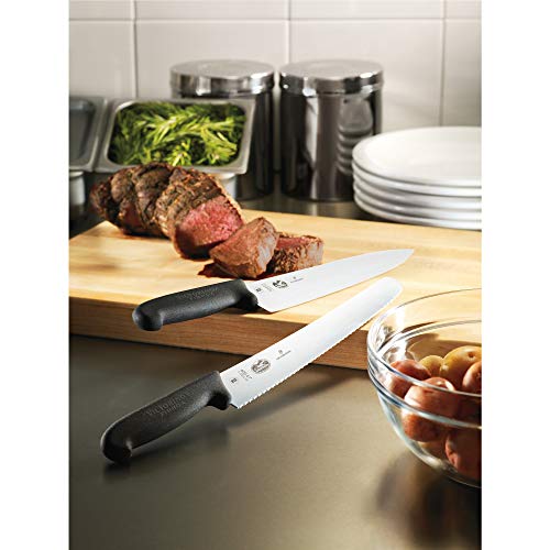 Victorinox Fibrox 10.25-Inch Serrated Bread Knife with Black Handle - Standard Packaging