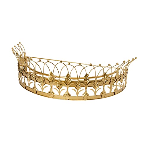 Creative Co-Op Gold Metal Curtain Crown Decorative Wall Mount Canopy