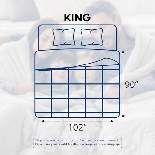 King Size Duvet Insert - 90 x 102 Inches White Comforter Bedding