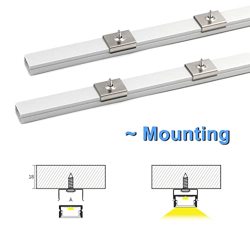 VST 10-Pack 3.3ft Aluminum LED Channel with Milky White Cover - Silver & Milky Variant