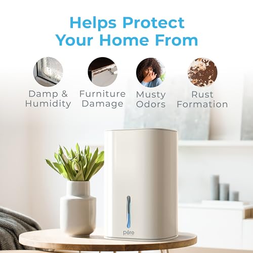 Mini Dehumidifier with 27 oz Water Tank - Portable Small Moisture Absorber
