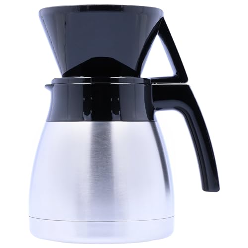 Melitta Pour-Over Coffee Brewer & 42oz Stainless Steel Carafe Set with Filters