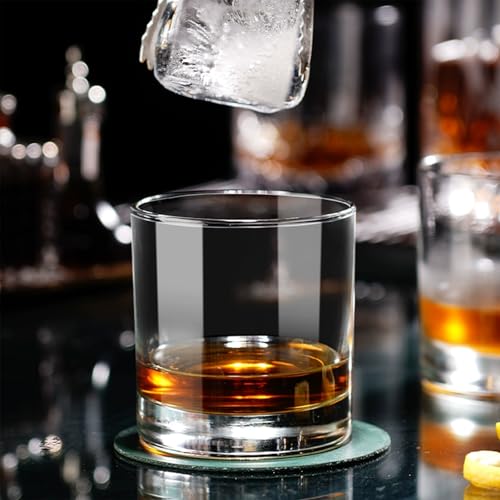 24PCS Clear Whiskey Old Fashioned Glass Set 10oz Heavy Base Rocks Barware
