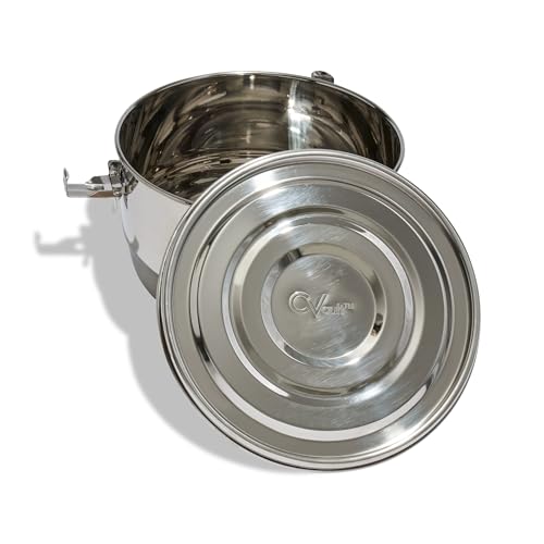 CVault ½ lb Stainless Steel Food Storage Container - Airtight & Light-Resistant, 4 Liter