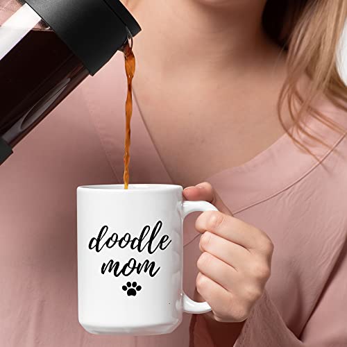 Panvola Doodle Mom Dog Lover Gifts Mug 15oz White
