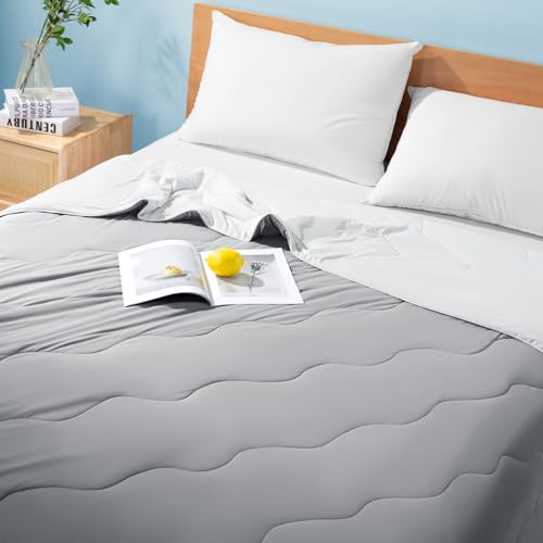 Cooling Blanket for Hot Sleepers & Night Sweats - Frosty Light Grey Queen 90x90