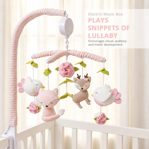 Living Textiles Ava Birds Baby Musical Mobile - Crib Toy & Nursery Decor