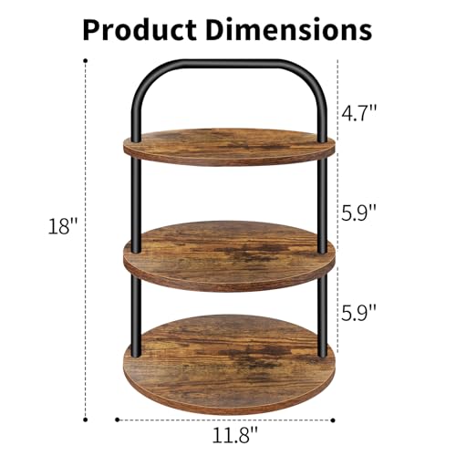 Brown Wooden 3-Tier Cupcake Stand for 100 Cupcakes - Farmhouse Dessert Display Set - Lilybud