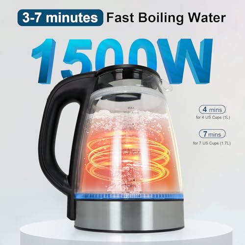 Electric Kettle with 6 Temperature Presets for Tea and Coffee - Fast Boil & Safety Design