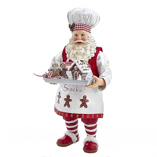 Gingerbread Chef Santa Figurine - 11-Inch Kurt S. Adler Christmas Decor