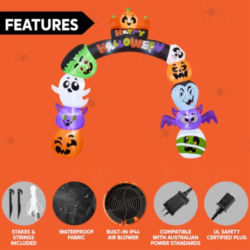 Joiedomi 8ft Halloween Inflatable Pumpkin Archway with LED Lights Outdoor Yard Decor