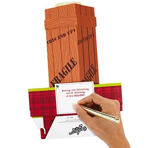 Hallmark Paper Wonder Displayable Pop Up Christmas Card (A Christmas Story Leg Lamp)