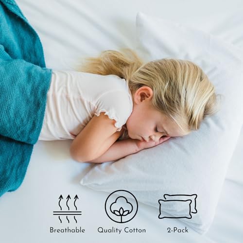 Little Sleepy Head Youth Bed Pillow 16x22 2-Pack - Soft Hypoallergenic Support