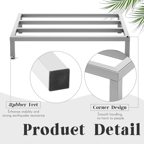 MorningRo 2 Pack Stainless Steel Dunnage Racks - 36 x 14 x 7.9 Inches