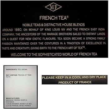 French Breakfast Tea Box of 30 Muslin Tea Sachets - Rich Black Tea Blend