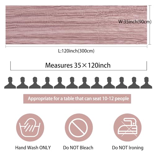 12 Pack 10Ft Cheesecloth Table Runner 35x120 Inch Boho Gauze Rustic
