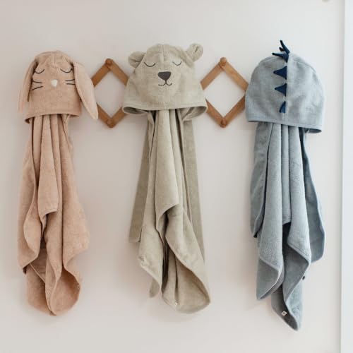 Burt's Bees Baby Hooded Animal Towels - Bear, Organic Cotton Toddler Bath Towel