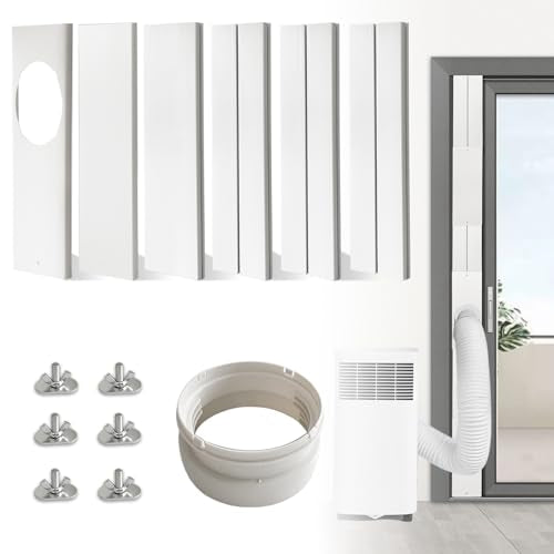 JEACENT Portable Air Conditioner Sliding Door AC Vent Kit, Universal