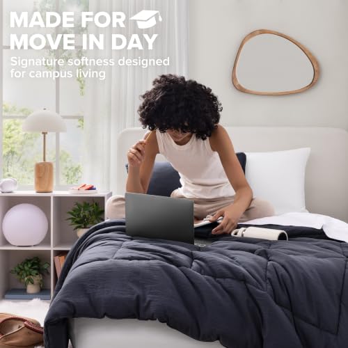 UGG Leonora Twin XL Comforter Set - Soft Navy Blue All-Season Bedding