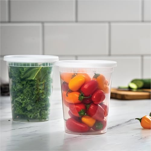 32 oz. Food Storage Containers Bulk Pack - 240-Count Airtight Food Containers