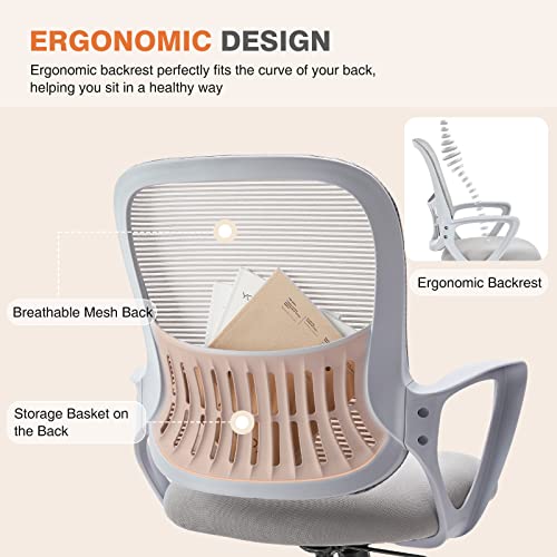 Ergonomic Mesh Office Chair with Lumbar Support and Adjustable Height