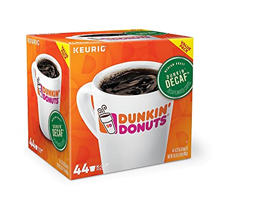 Dunkin' Decaf K-Cup Coffee Pods 44 Count | Medium Roast, Original Flavor