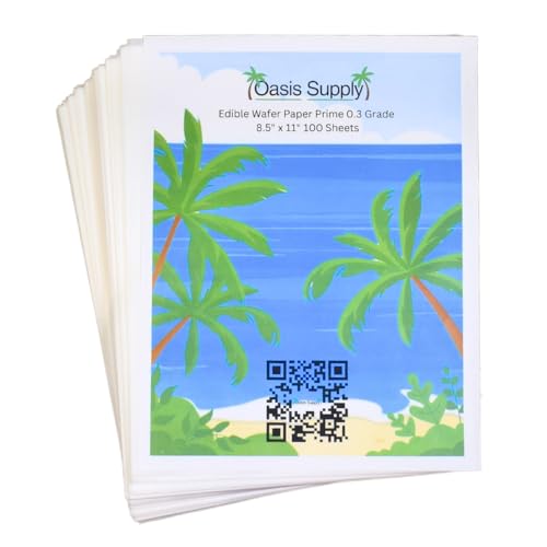 Edible Wafer Paper Sheets for Cake Decorating 8x11 Inch - 100 Pack