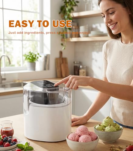 Ice Cream Maker Machine 1.52 Qt for Homemade Frozen Desserts - Sorbet, Yogurt, Gelato