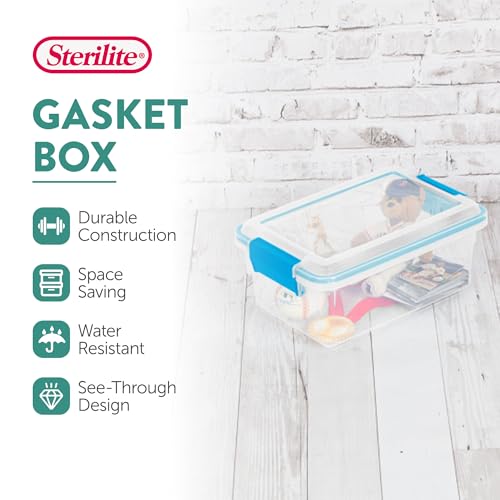 Sterilite Gasket Storage Box with Lids - 7.5 Quart, 6-Pack - Under Bed Organization
