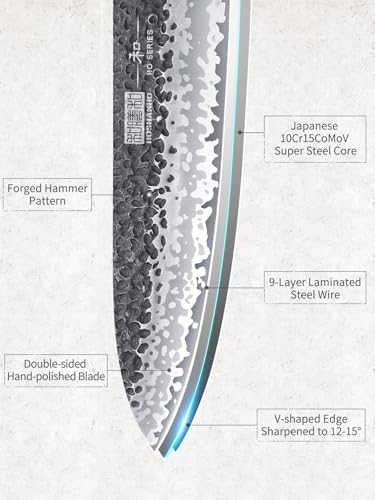 HOSHANHO 8-Inch Japanese Gyuto Chef Knife - Ultra Sharp High Carbon Steel Kitchen Knife