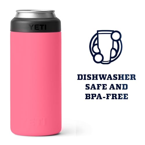 YETI Rambler 12 oz Slim Colster Insulator for Tropical Pink Cans - No Insert