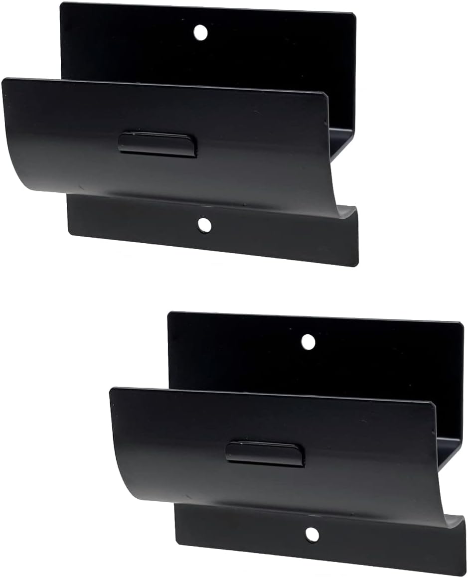 Tetra-Teknica GMH-01-2P Steel Wall Mount Ladder & Wheelbarrow Hanger - Matte Black, 2-Pack