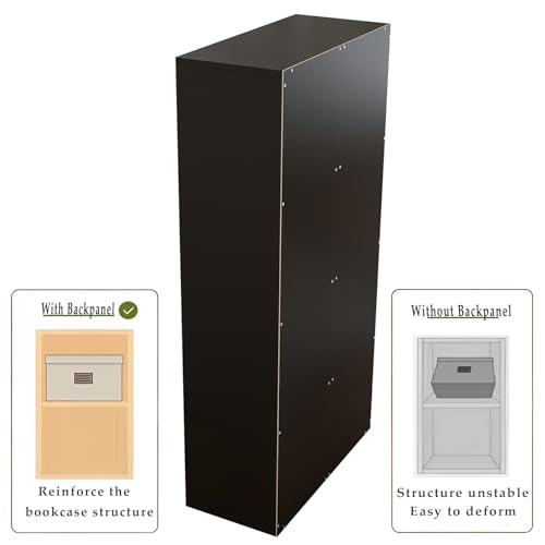 OSCHF 8-Cube Storage Shelf Bookcase Black - Modern Wall Unit for Living Room