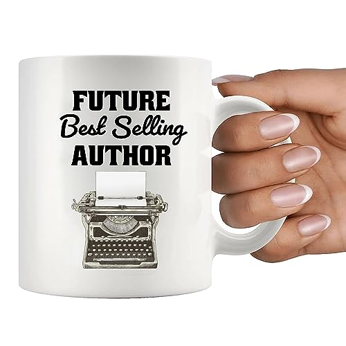 Panvola 11oz White Author Gift Mug - Funny Writer Coffee Cup