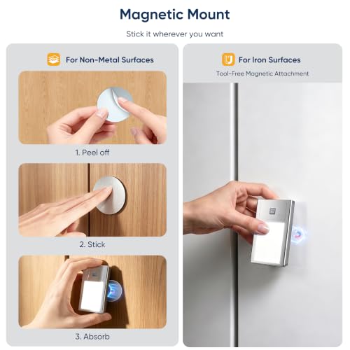 V4light Rechargeable Motion Sensor Night Light 4-Pack - Gold, 3000K
