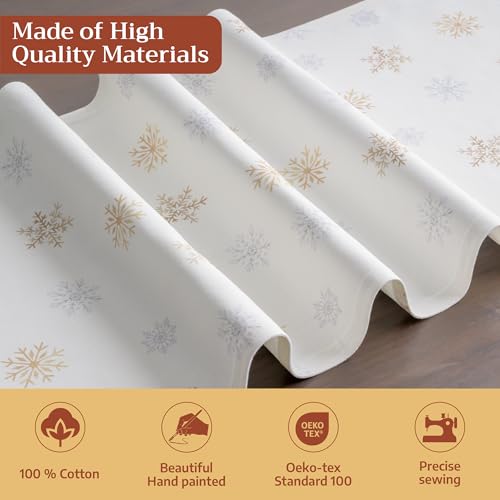 Maison d'Hermine Deer in the Woods Table Runner 100% Cotton 14.5" x 108" (Double Layer)