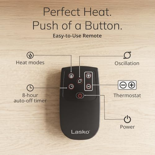 Lasko Oscillating Digital Ceramic Tower Heater - 1500W Home Space Heater with Remote, Timer & Overheat Protection - Medium