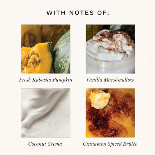 Voluspa Spiced Pumpkin Latte Large Scented Candle Jar 18 Oz - 100 Hr Burn